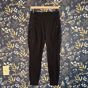 Athleta Black High-Rise Windbreaker Performance Leggings Pants Size 8